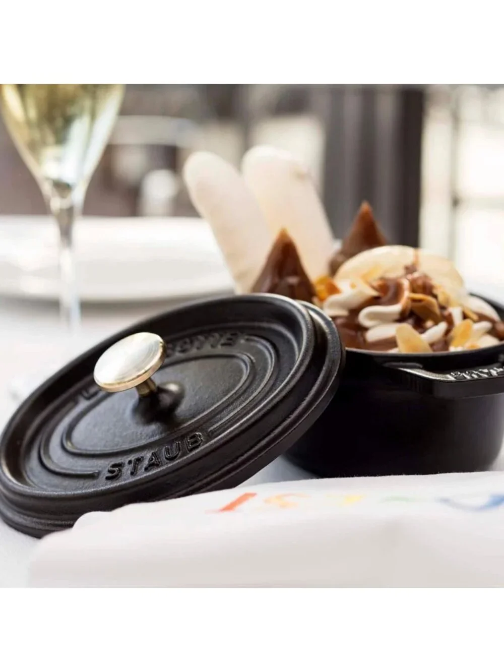 Mini Round Cocotte 0.25qt - Matte Black Cast Iron Cookware for Baking & Serving